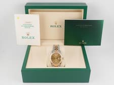 Rolex 16233 Datejust 36 mm Champagne Dial Jubilee Bracelet Box and Papers 1995