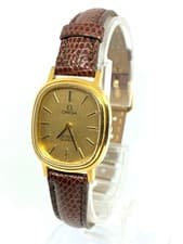 Omega De Ville Quartz 23mm Watch Push-button Crown Used From Japan