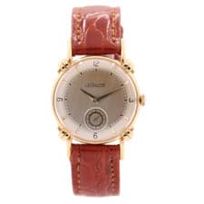 Vintage 29mm LeCoultre Knotted Lugs 17J Men's Mechanical Wristwatch 9R0 14k Gold