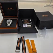 Mido Multi-Function TV Watch - Silver, New, with Extra Straps Official
