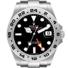 Rolex Explorer II 42 Black Dial Steel Mens Watch 216570 Card