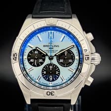 Breitling Premier B01 Chronograph 42 Ice Blue Dial Platinum Bezel 2021 PB0134