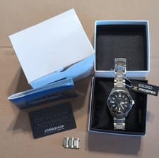 Seiko Prospex Automatic Diver Wristwatch 200m Stainless Steel Black Dial