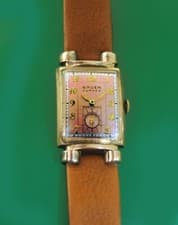 Gruen CURVEX Original PINK Dial Men's Vintage Deco 1930's Watch