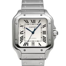 CARTIER Santos de Cartier LM WSSA0009 Silver WATCH 725940