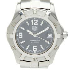TAG Heuer WN1110 Quartz Men's Stainless Steel Watch Black Dial