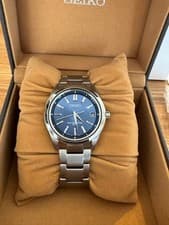 SEIKO Brightz SAGZ081 Radio Solar Blue Dial Men’s Watch Excellent Japan