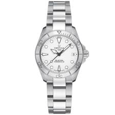 New Certina DS Action 34.5mm White Dial Women's Watch C0320071101100