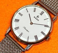 Rado Men Wristwatch Silverstar White Round Silver Manual Work 132660