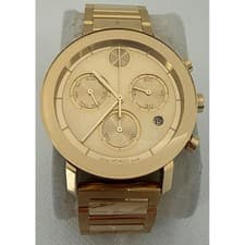 Movado Bold Evolution Men's Gold Tone Stainless Chronograph Quartz Watch 3600811