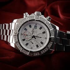 Breitling Super Avenger A13370 | White Dial | 48mm Diamond Bezel | Box & WFT Ext