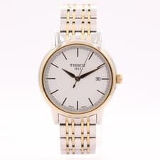 40mm Tissot T085410A Carson Date Men's Quartz Wristwatch Swiss Steel & Gold Tone