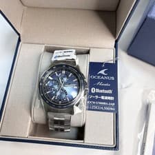 Casio Oceanus OCW-S7000RA-2AJF Blue Dial Titanium Solar Radio Chronograph Japan