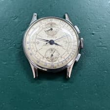 Vintage Breitling Chronograph Mens Watch Stainless Parts As Is Venus 178