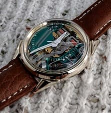 Bulova ACCUTRON 214 35mm SPACEVIEW N2 1972 Serviced 10kt GF Matching numbers