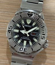 Seiko SKX779 7S26-0351 Black Monster 200m Automatic Diver’s Analog Watch