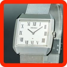 Vintage 1977 [NOS MINT] SEIKO CHARIOT 2220-3173 Square Silver Tank Hand Wind Men