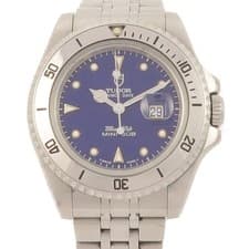 TUDOR Prince Date Automatic Watch 73190 Stainless Steel Blue