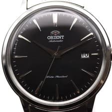 ORIENT Bambino Automatic Men s Watch Dome Crystal Black Dial F672 UAA0