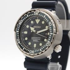 [NEAR MINT] SEIKO Marine Master Tuna 7C46-0AG0 SBBN037 Navy 300M From JAPAN Y844