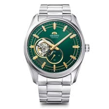 Orient RN-AR0008E Semi Skeleton Automatic Men's Watch Green Dial SS