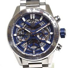 TAG HEUER CARRERA CALIBRE 02 CHRONOGRAPH BLUE EDITION JAPAN LIMITED 400  AUTO 98