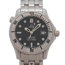 AUTH OMEGA SEAMASTER WATCH 2562.80 QUARTZ STAINLESS STEEL BLUE MEN'S F/S