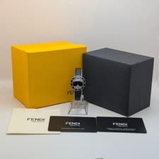 FENDI My Way Karlito 35000S Women’s Black Leather 3P Diamond Used Working