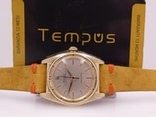 ROLEX OYSTER PERPETUAL OVETTO 5015 JUST SERVICED 10KT GOLD '1950 AUTOMATIC WATCH