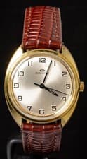 Bucherer Silver Dial Gold-Plated Men's Hand-Wind Vintage Swiss Watch -- Working