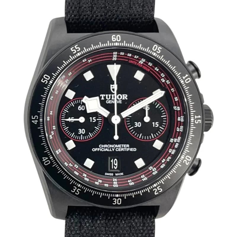 TUDOR Bell Grosse Chrono 25827KN Black Carbon Automatic Mens Watch #OK1133