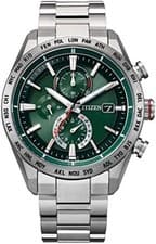 CITIZEN Attesa AT8181-63W Solar Radio Men's Silver F/S w/Tracking# Japan New