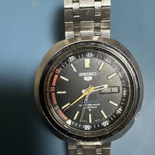 Seiko 5 Sports 6106 6410 Watch Vintage Timepiece Mens Stainless Steel