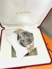 Men’s Cartier Ballon Bleu 42mm Ref W6920032 18k Rose/Steel ~ Chocolate Dial