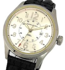 Hamilton Khaki Field Automatic H703650 33mm White Dial See-Through Back Used JP