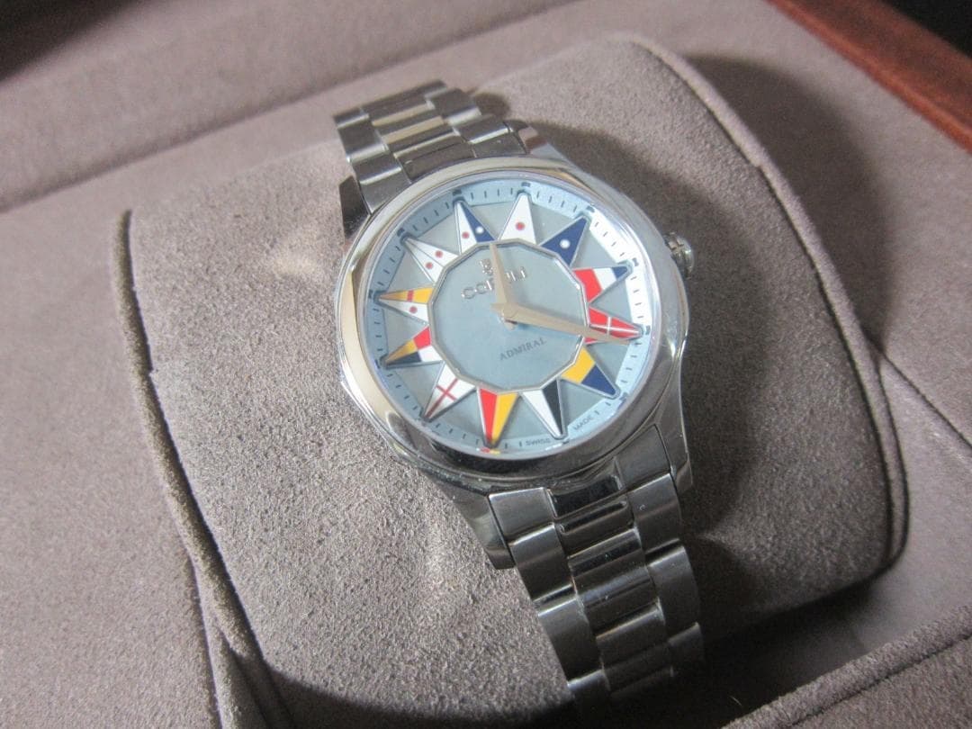 Corum Admiral's Cup Legend 32 Automatic Shell Dial Watch w/Box Used Working Good