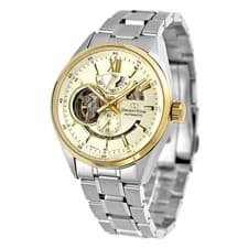 Orient Star RK-AV0124G Modern Skeleton Gold Dial Silver Automatic Luxury Watch