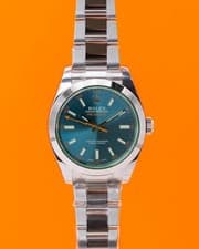 STICKERED 2018 Rolex Milgauss 40mm 116400GV Blue Dial Green Crystal 