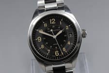 HAMILTON Khaki Field H685510 Black Dial Date Quartz Men's Watch [ Case Scratch ]