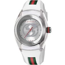 GUCCI SYNC YA137302 White Ladies Watch Quartz Rubber Strap New Unused