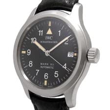 IWC Mark XII 12 IW324101 Automatic Cal.884/2 Black Dial Date Leather Mens Watch