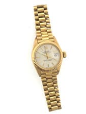 Rolex President Datejust 18K Yellow Gold Silver Dial Ladies Watch Ref 6917 67.5G