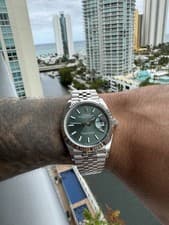 Rolex Datejust 36 Mint Green 126234 Fluted Jubilee Unworn 2026 Full Set