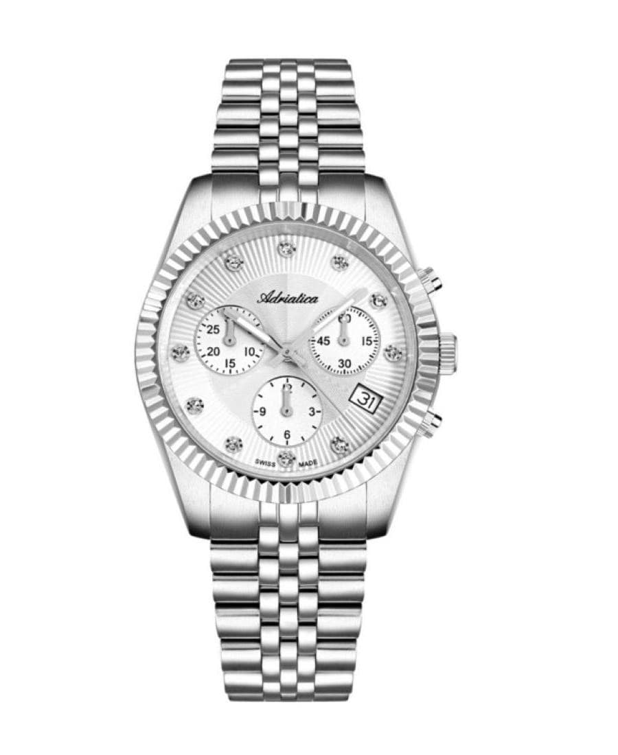 ADRIATICA Women Quartz Casual Watch Classic Dress Silver Dial Waterproof Swiss C