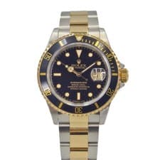 Rolex Submariner Date 16613LN 40mm SS-YG Black Dial Automatic Box Papers #KN092