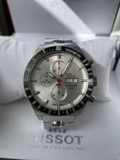 Tissot PRS 516 Automatic Chronograph Silver Dial Stainless Steel Valjoux 7750
