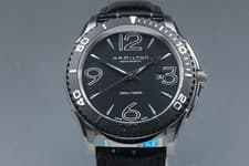 HAMILTON Jazzmaster SeaView H377150 Rich Black AT Date Men's Watch [Box Damaged]
