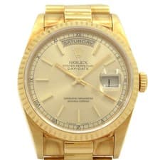 ROLEX Day-Date 18238 W****** Gold Men's Wrist Watch