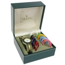 Gucci 11/12.2 Change Bezel Chameleon Quartz Watch SS 196562