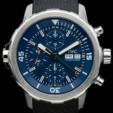 2021 IWC Aquatimer Chronograph Jaques-Yves Cousteau Blue IW376805 44mm Full Set